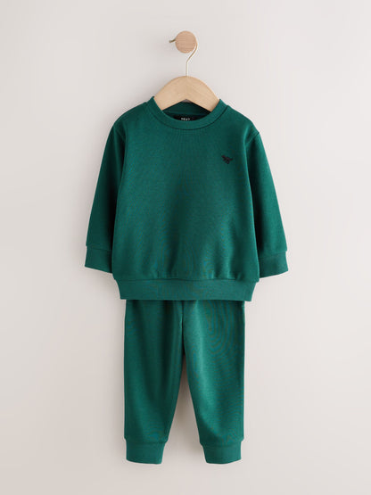 Charcoal Grey/Green Sweatshirt and Joggers Set 2 Pack (3mths-7yrs) image 5