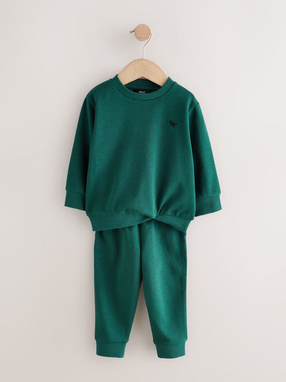 Charcoal Grey/Green Sweatshirt and Joggers Set 2 Pack (3mths-7yrs) image 7