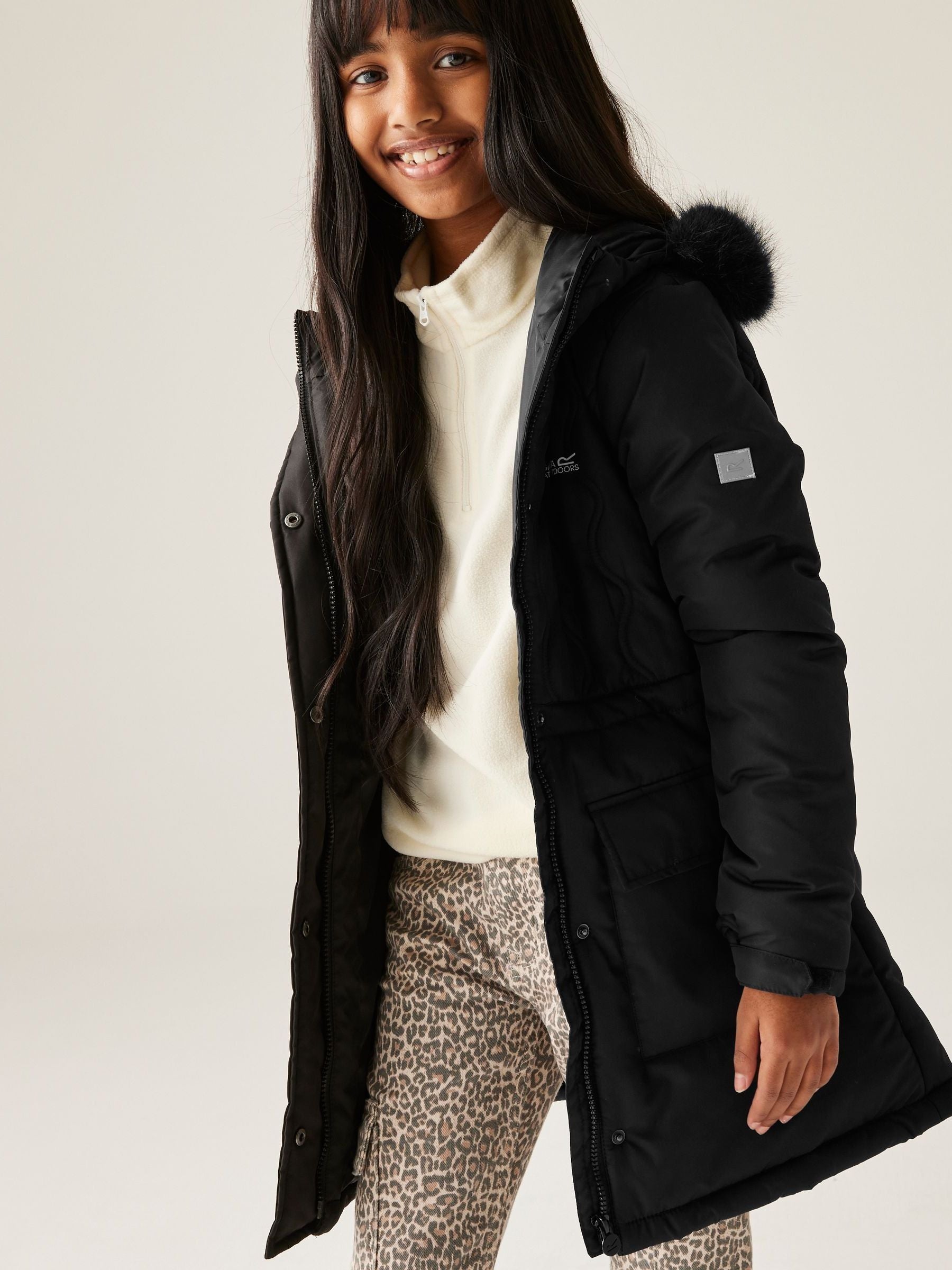 Dsiney Kidz - Regatta Black Fabrizia II Heavyweight Water Replellent Jacket image 1
