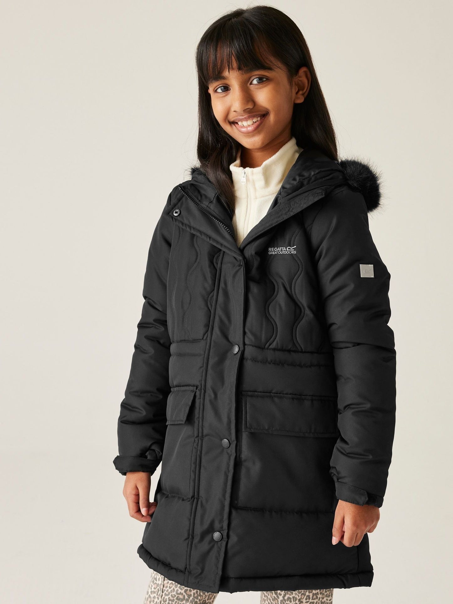 Dsiney Kidz - Regatta Black Fabrizia II Heavyweight Water Replellent Jacket image 2