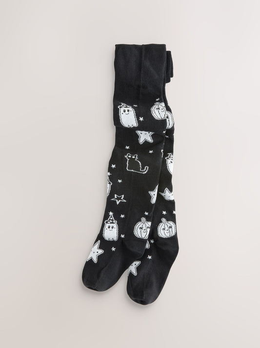 Black Halloween Sparkle Tights image 1