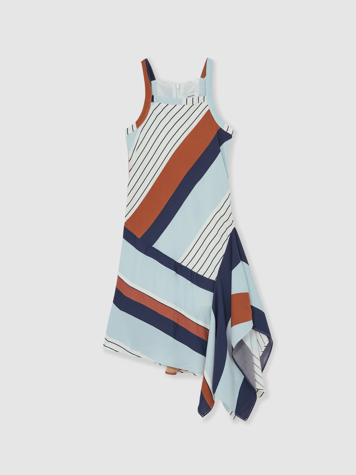 Reiss Blue Print Holly 4-9 yrs Stripe-Print Handkerchief Dress - image 2