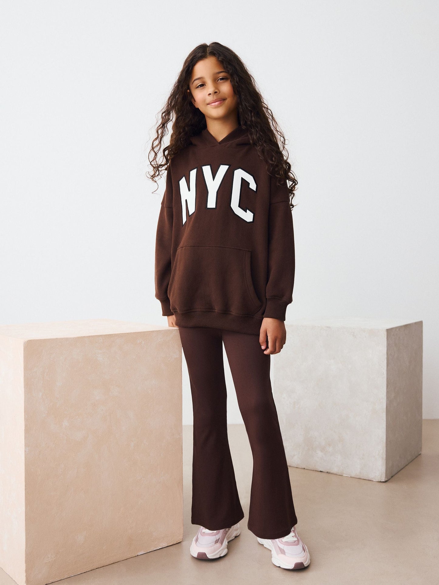 Chocolate Brown Slogan Hoodie (3-16yrs)