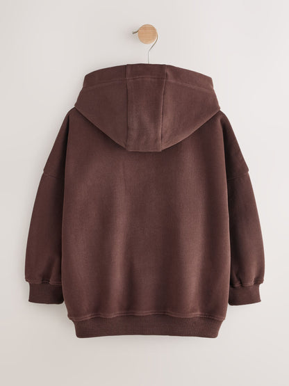 Chocolate Brown Slogan Hoodie (3-16yrs)