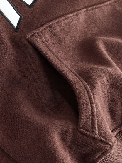 Chocolate Brown Slogan Hoodie (3-16yrs)