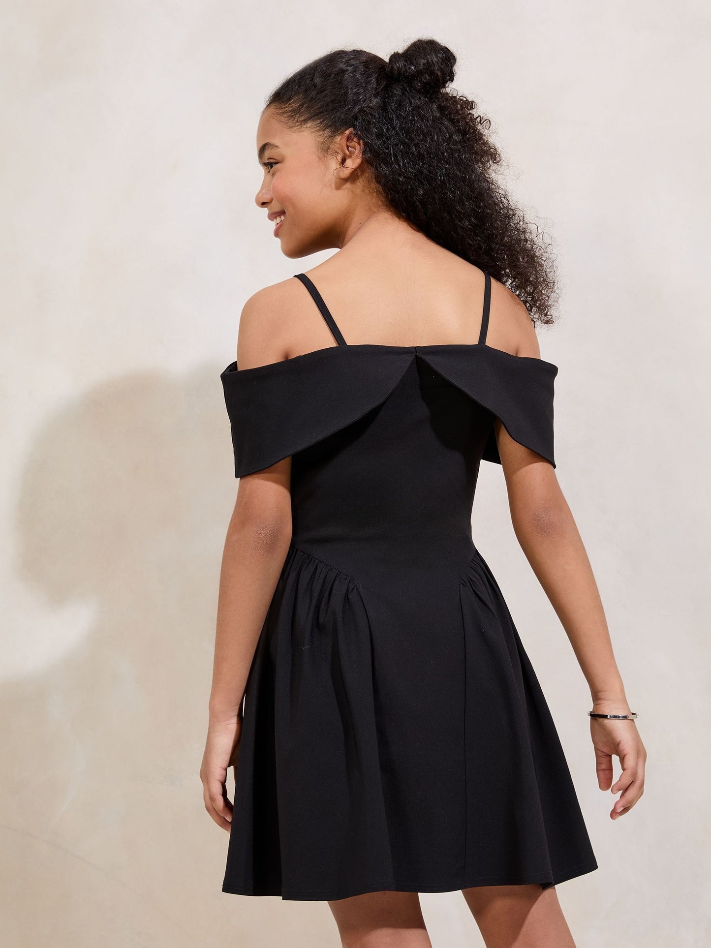 Lipsy Black Bow Bardot Dress (7-16yrs) image 4