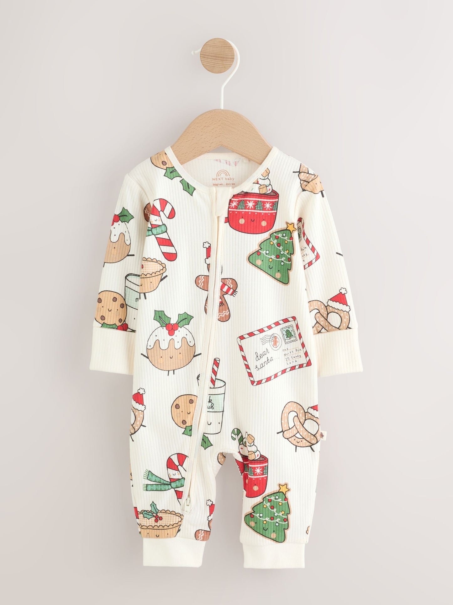 Multi Baby Christmas Character Sleepsuit (0mths-3yrs)