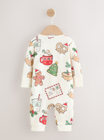 Multi Baby Christmas Character Sleepsuit (0mths-3yrs)