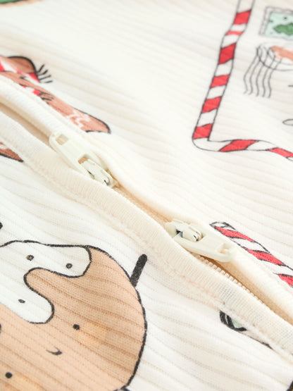 Multi Baby Christmas Character Sleepsuit (0mths-3yrs)