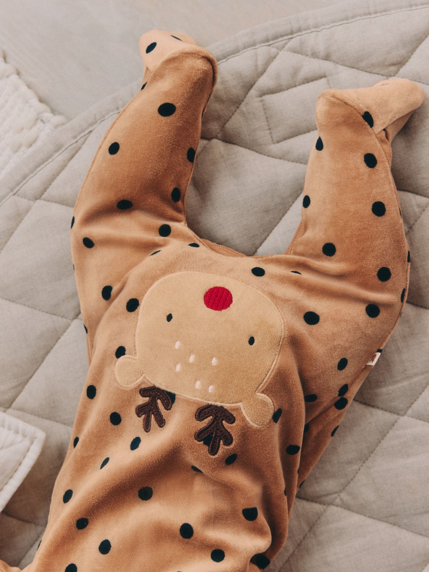 Brown Reindeer Baby Christmas Dress Up Sleepsuit (0mths-2yrs)