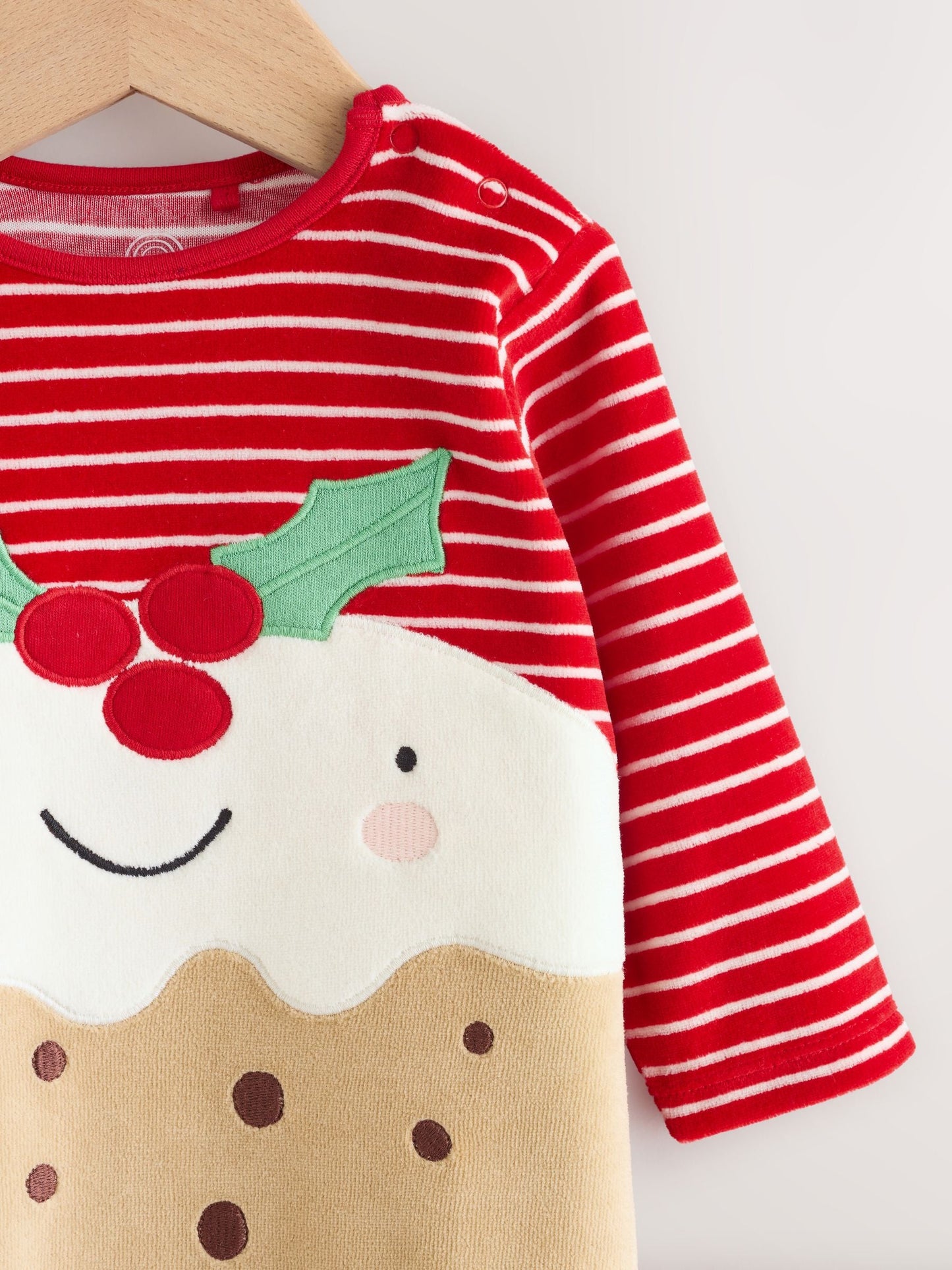 Brown Pudding Baby Christmas Dress Up Sleepsuit (0mths-2yrs)