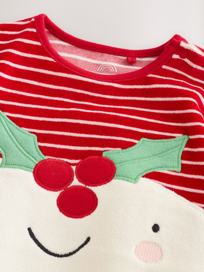 Brown Pudding Baby Christmas Dress Up Sleepsuit (0mths-2yrs)