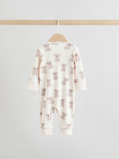 Mint Green Two Way Zip Baby Footless Sleepsuits 3 Pack (0mths-3yrs) image 6