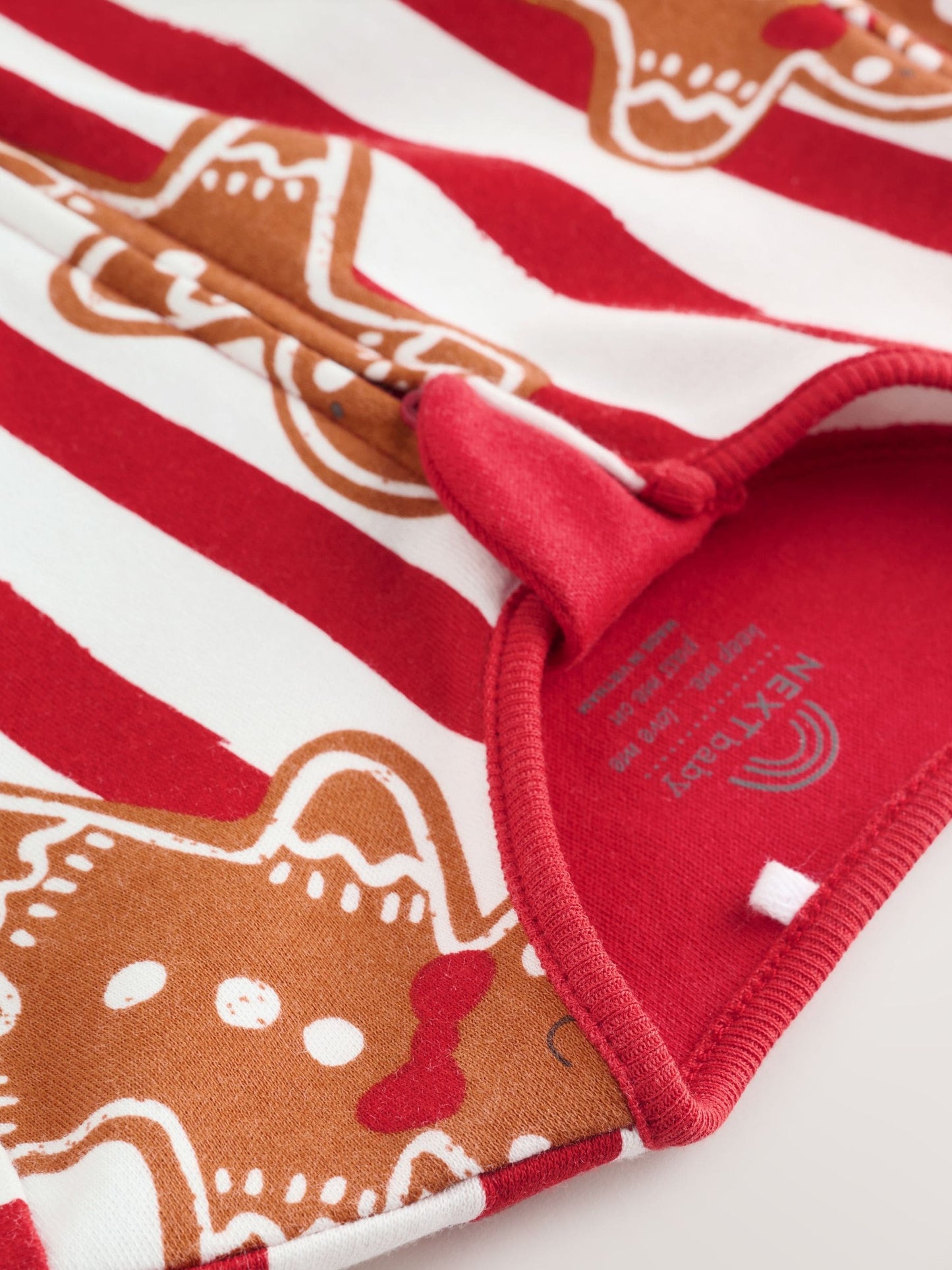 Red Gingerbread Matching Family Christmas Baby sleepsuit (0mths-3yrs)