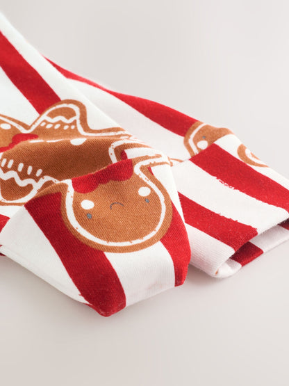 Red Gingerbread Matching Family Christmas Baby sleepsuit (0mths-3yrs)