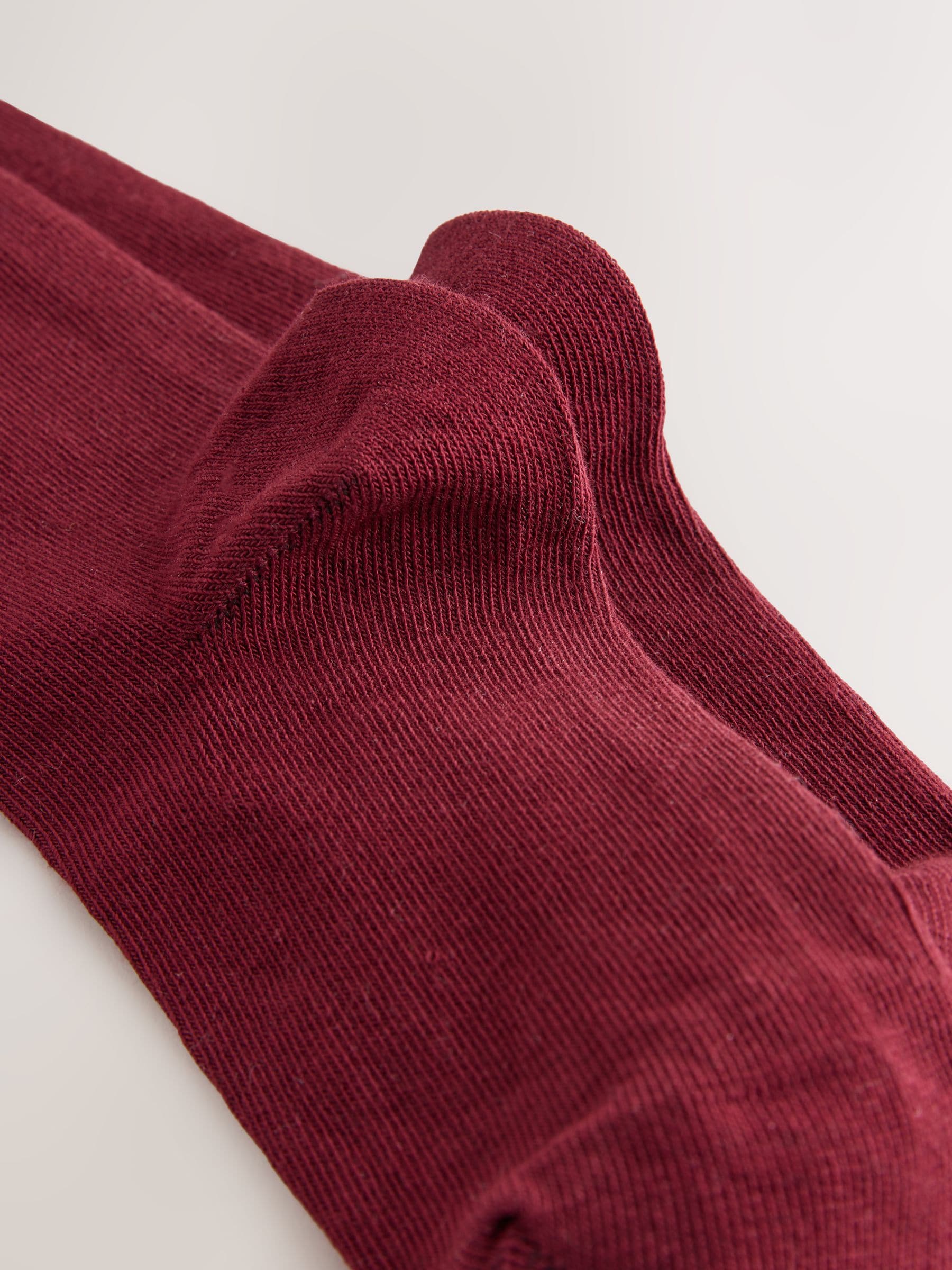 Burgundy Red 2 Pack Cotton Rich Bow Knee High Socks image 3