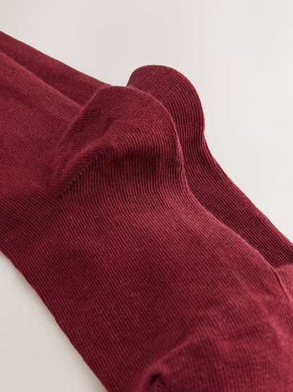 Burgundy Red 2 Pack Cotton Rich Bow Knee High Socks image 3