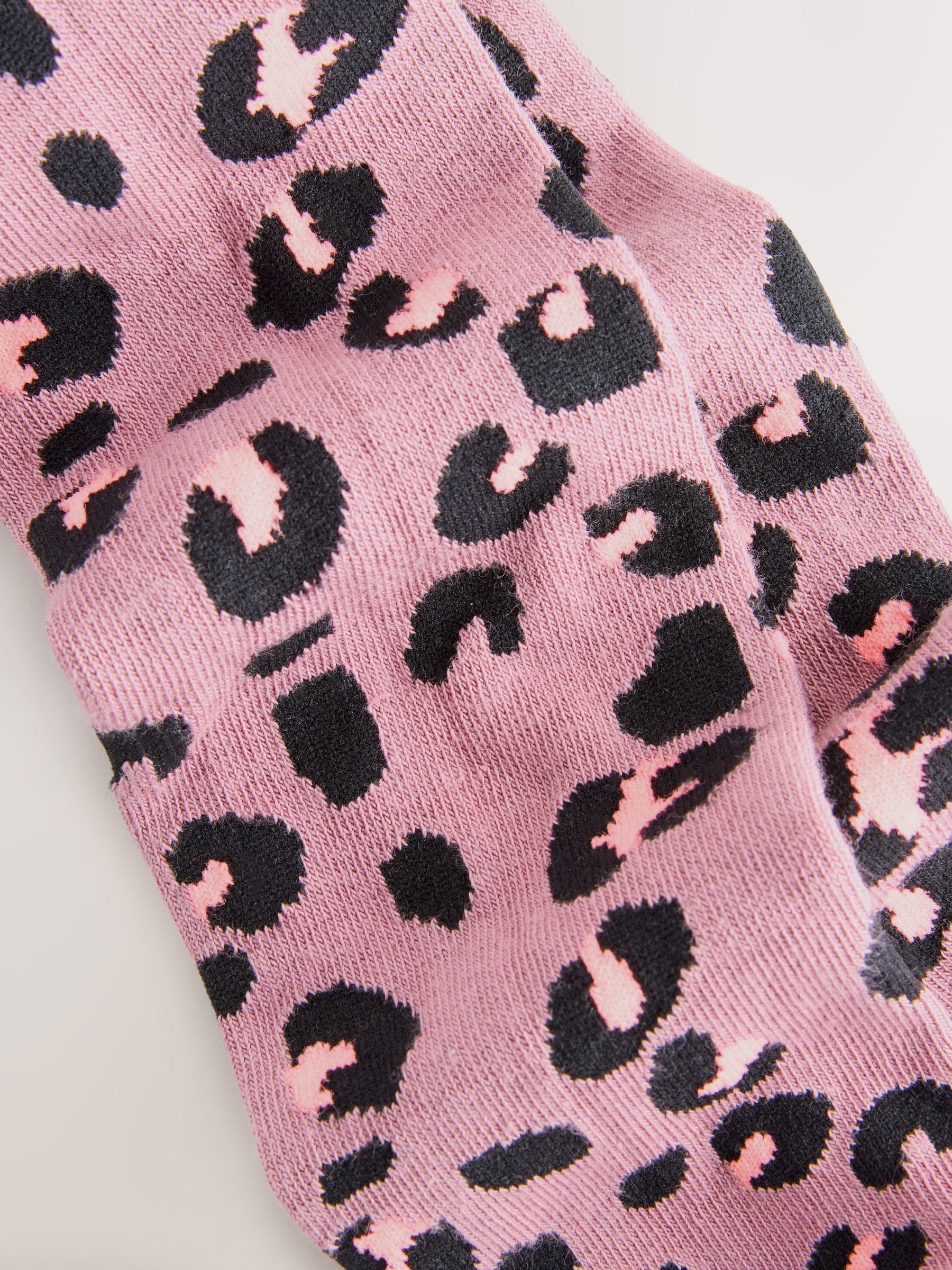 Purple Cotton Rich Animal Print Tights image 3