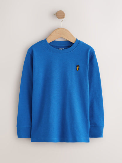 Dsiney Kidz - Black/White/Blue Stag Logo Long Sleeve Cosy T-Shirts 8 Pack (3-16yrs) image 5