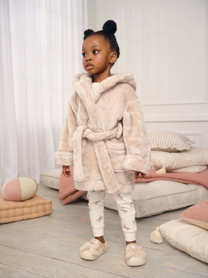 Cream Soft Touch Fleece Dressing Gown (9mths-16yrs)