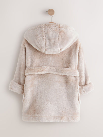 Cream Soft Touch Fleece Dressing Gown (9mths-16yrs)