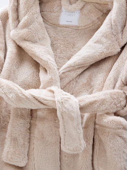 Cream Soft Touch Fleece Dressing Gown (9mths-16yrs)