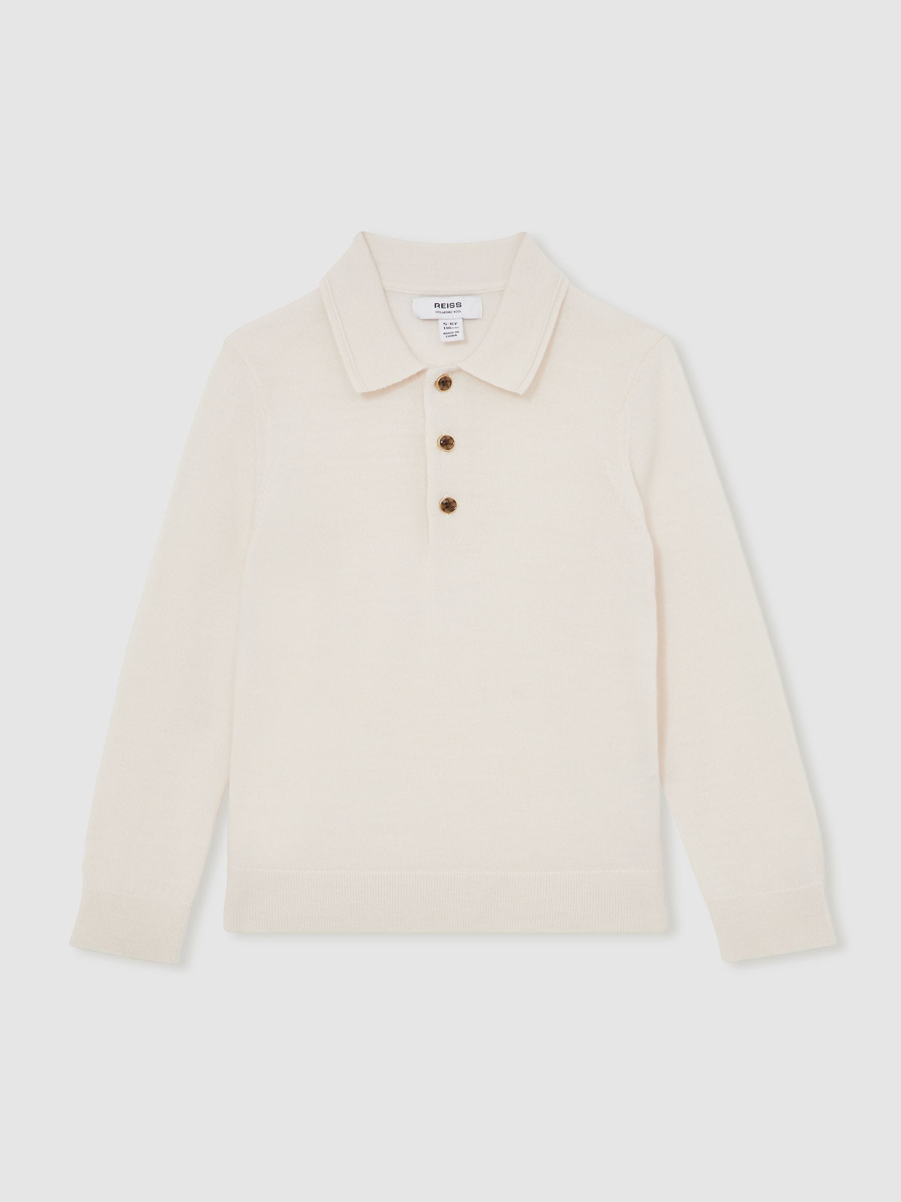 Dsiney Kidz - Reiss Snow Trafford 9-13 yrs Wool Long-Sleeve Polo Shirt image 2