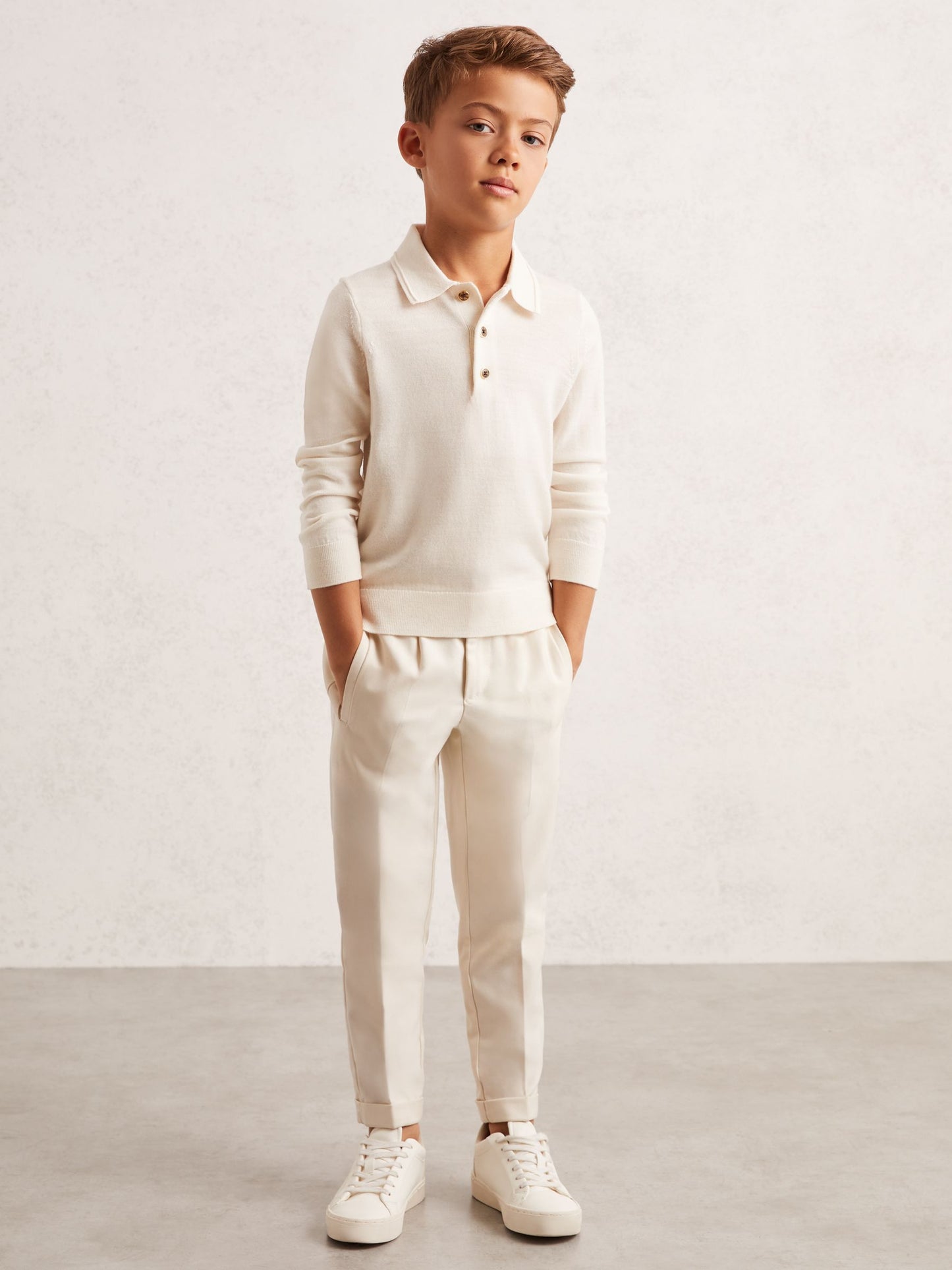 Dsiney Kidz - Reiss Snow Trafford 9-13 yrs Wool Long-Sleeve Polo Shirt image 3