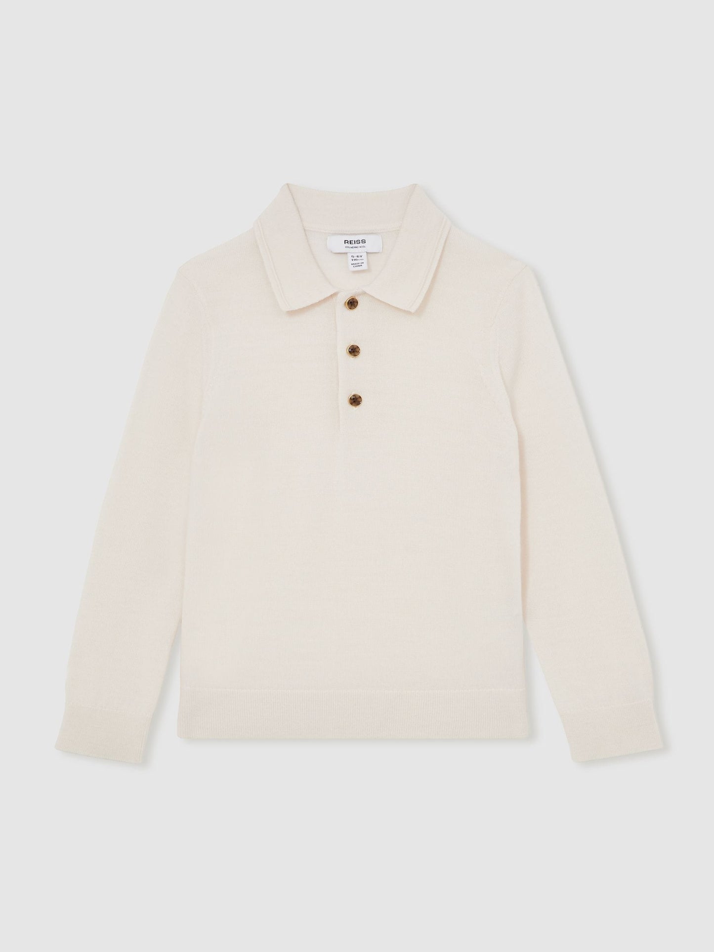 Dsiney Kidz - Reiss Snow Trafford 3-9 yrs Wool Long-Sleeve Polo Shirt image 2
