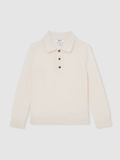 Dsiney Kidz - Reiss Snow Trafford 3-9 yrs Wool Long-Sleeve Polo Shirt image 2