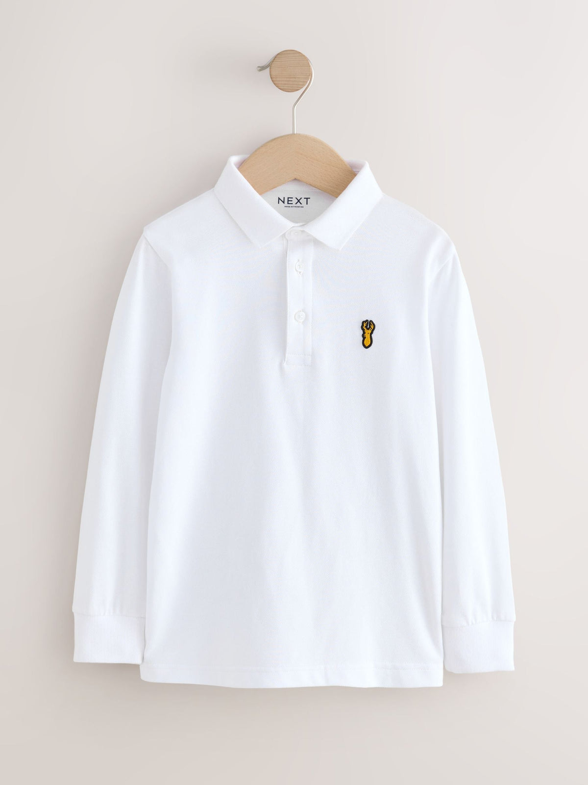 Dsiney Kidz - White Long Sleeve Polo Shirt (3-16yrs) image 1