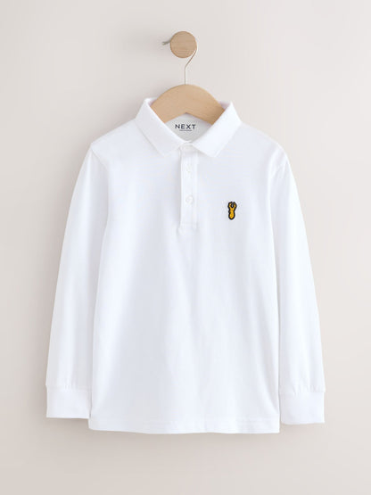 Dsiney Kidz - White Long Sleeve Polo Shirt (3-16yrs) image 1