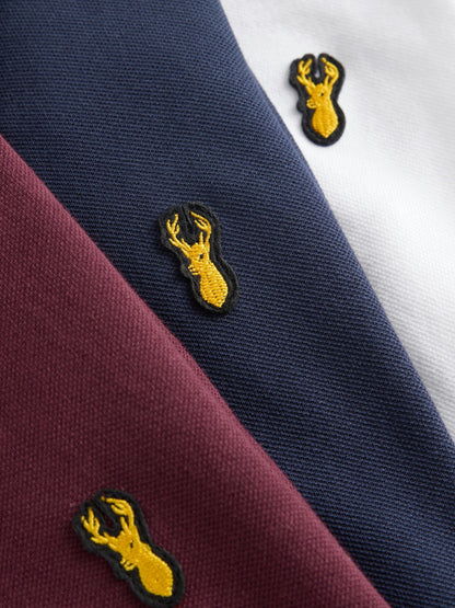 Dsiney Kidz - Navy/White/Berry Long Sleeve Polo Shirts 3 Pack (3-16yrs) image 6