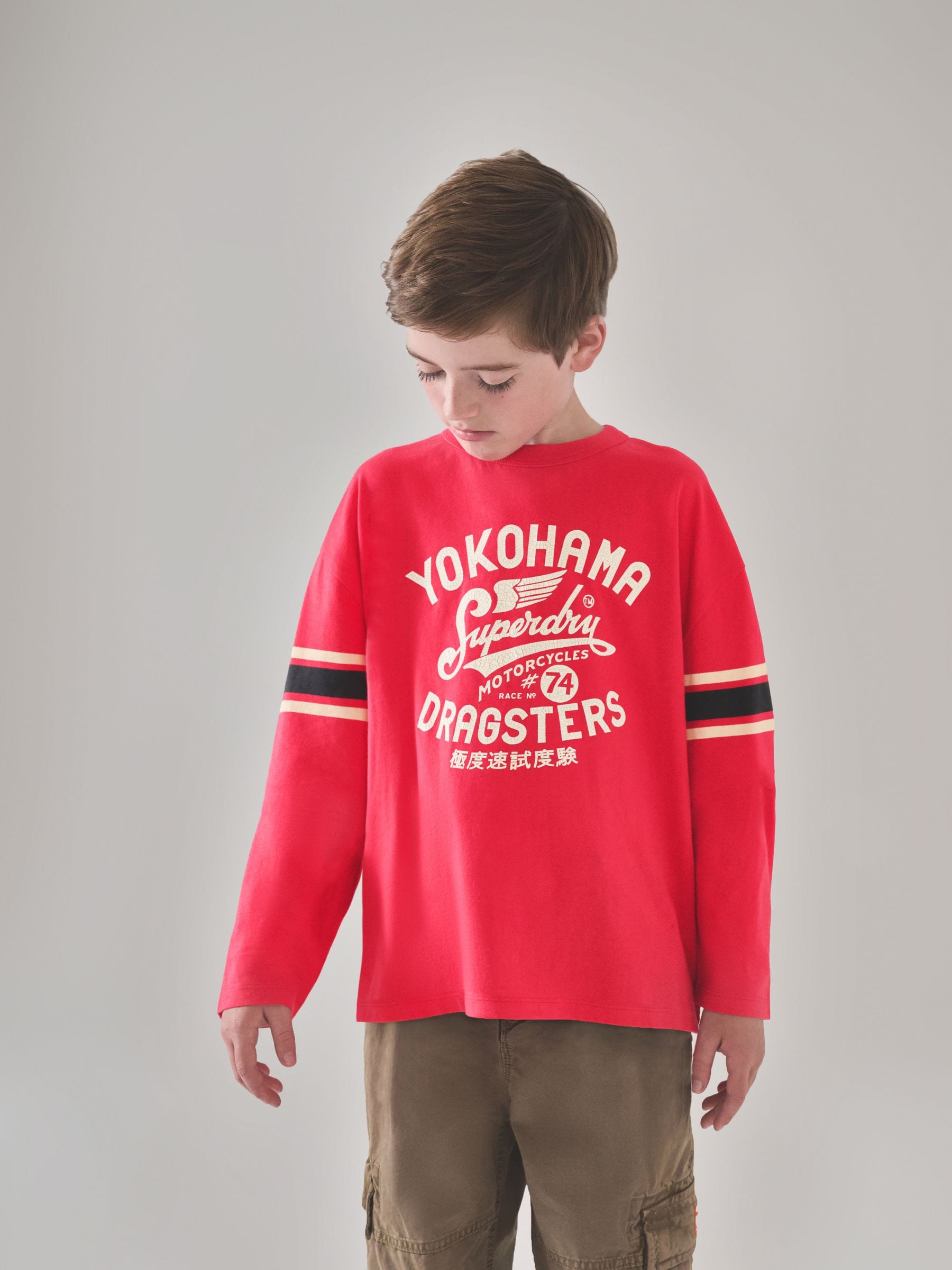 Dsiney Kidz - Superdry Red Long Sleeve T-Shirt image 1