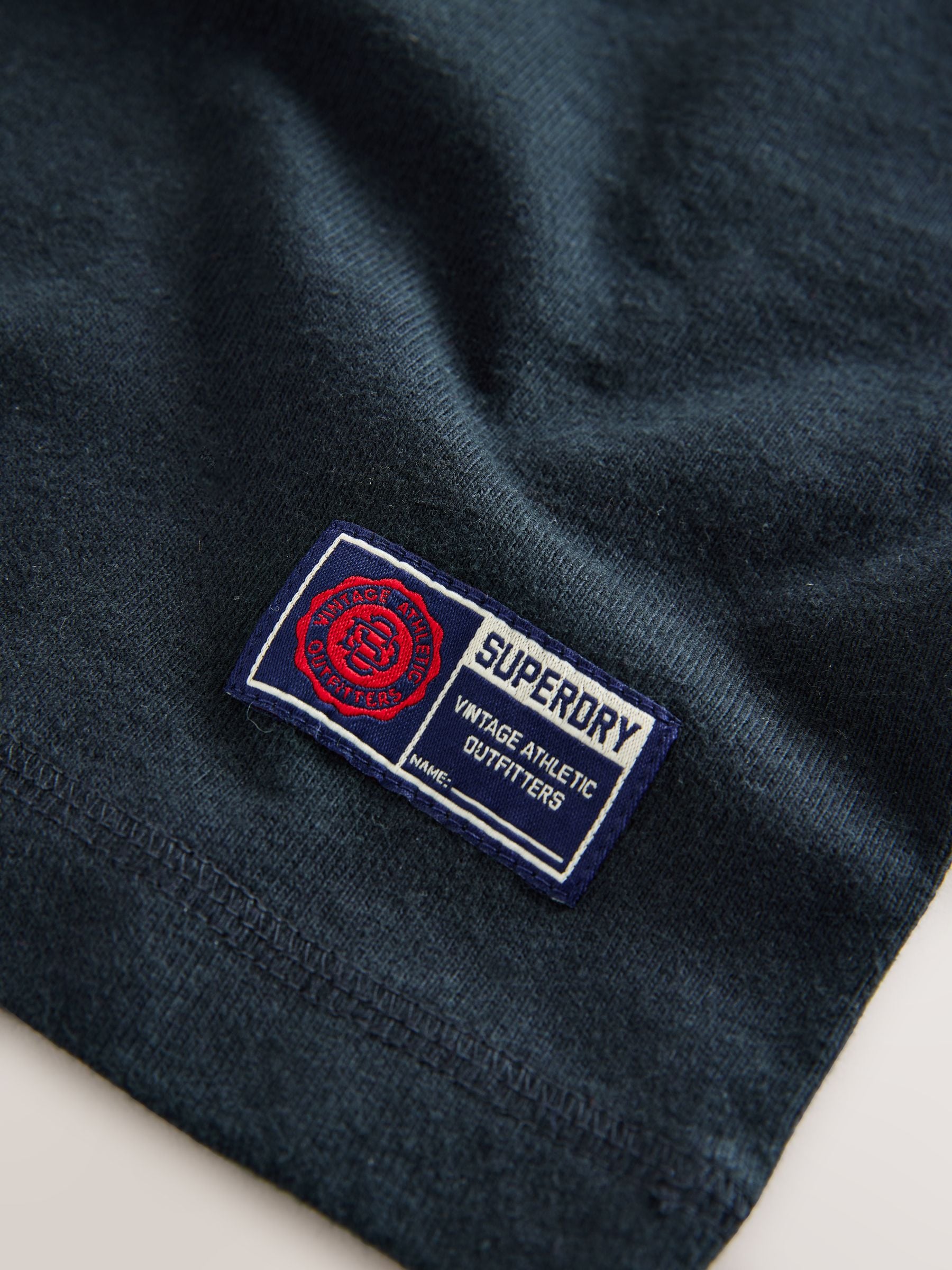 Superdry Navy Long Sleeve Henley T-Shirt image 8