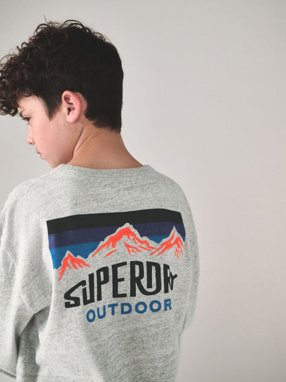 Dsiney Kidz - Superdry Grey Long Sleeve T-Shirt image 4