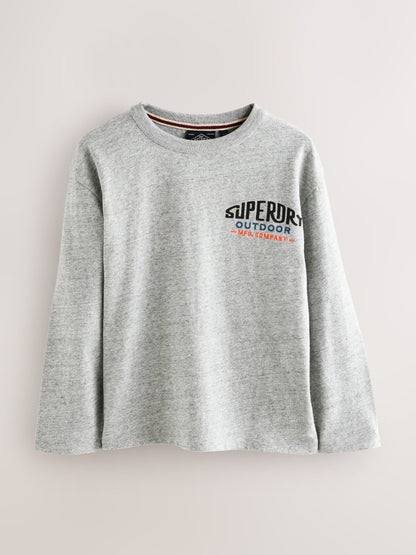 Dsiney Kidz - Superdry Grey Long Sleeve T-Shirt image 5
