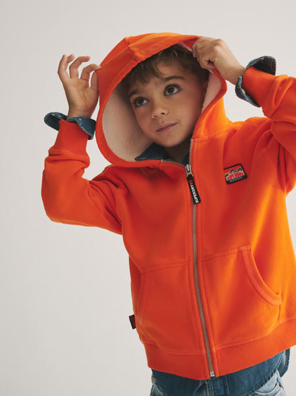 Dsiney Kidz - Superdry Orange Zip Through Hoodie image 4