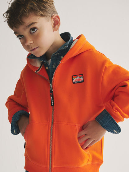 Dsiney Kidz - Superdry Orange Zip Through Hoodie image 5