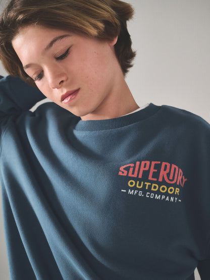 Superdry Blue Red Sweat Top & Joggers Set image 3
