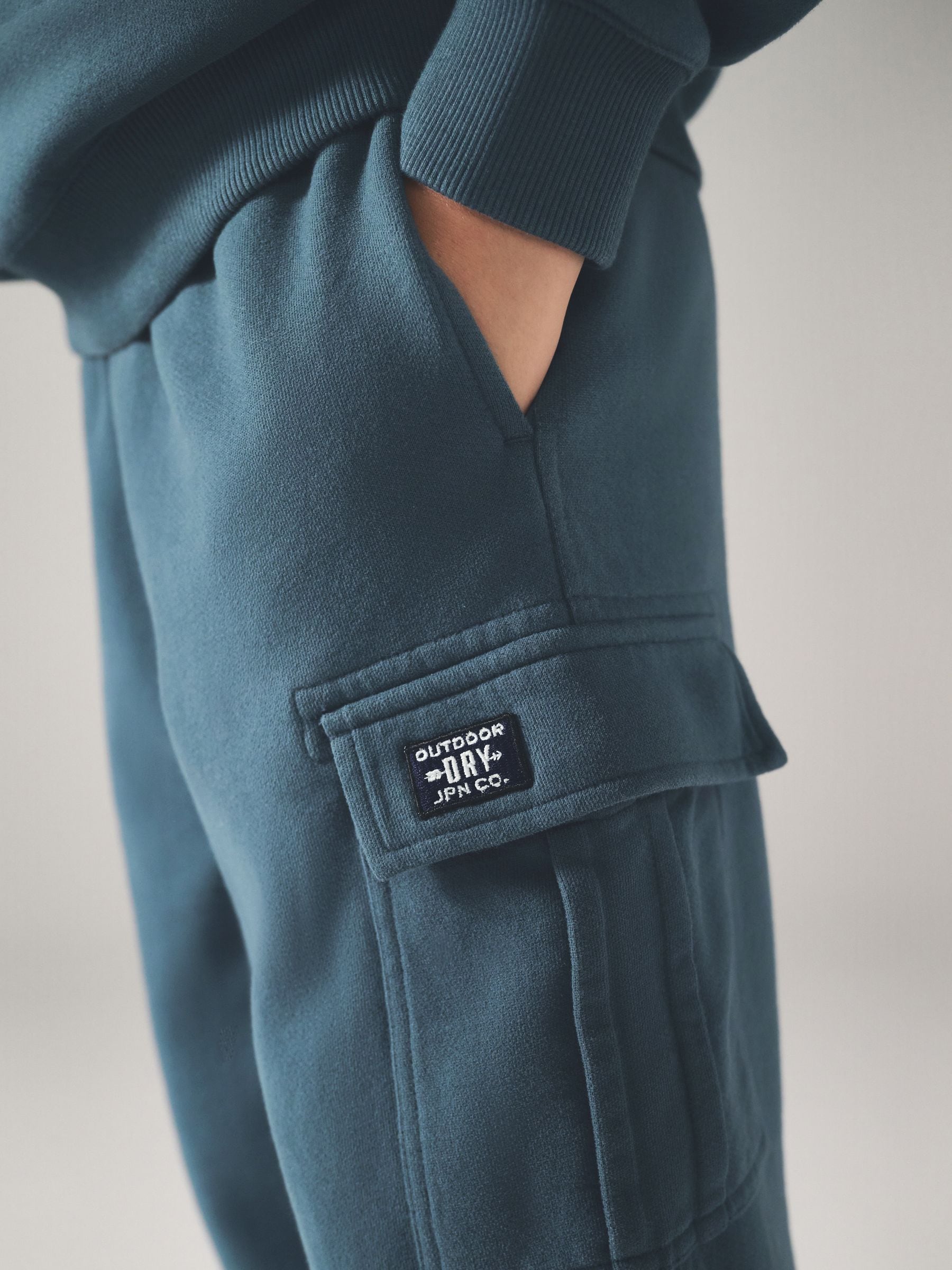 Superdry Blue Red Sweat Top & Joggers Set image 4