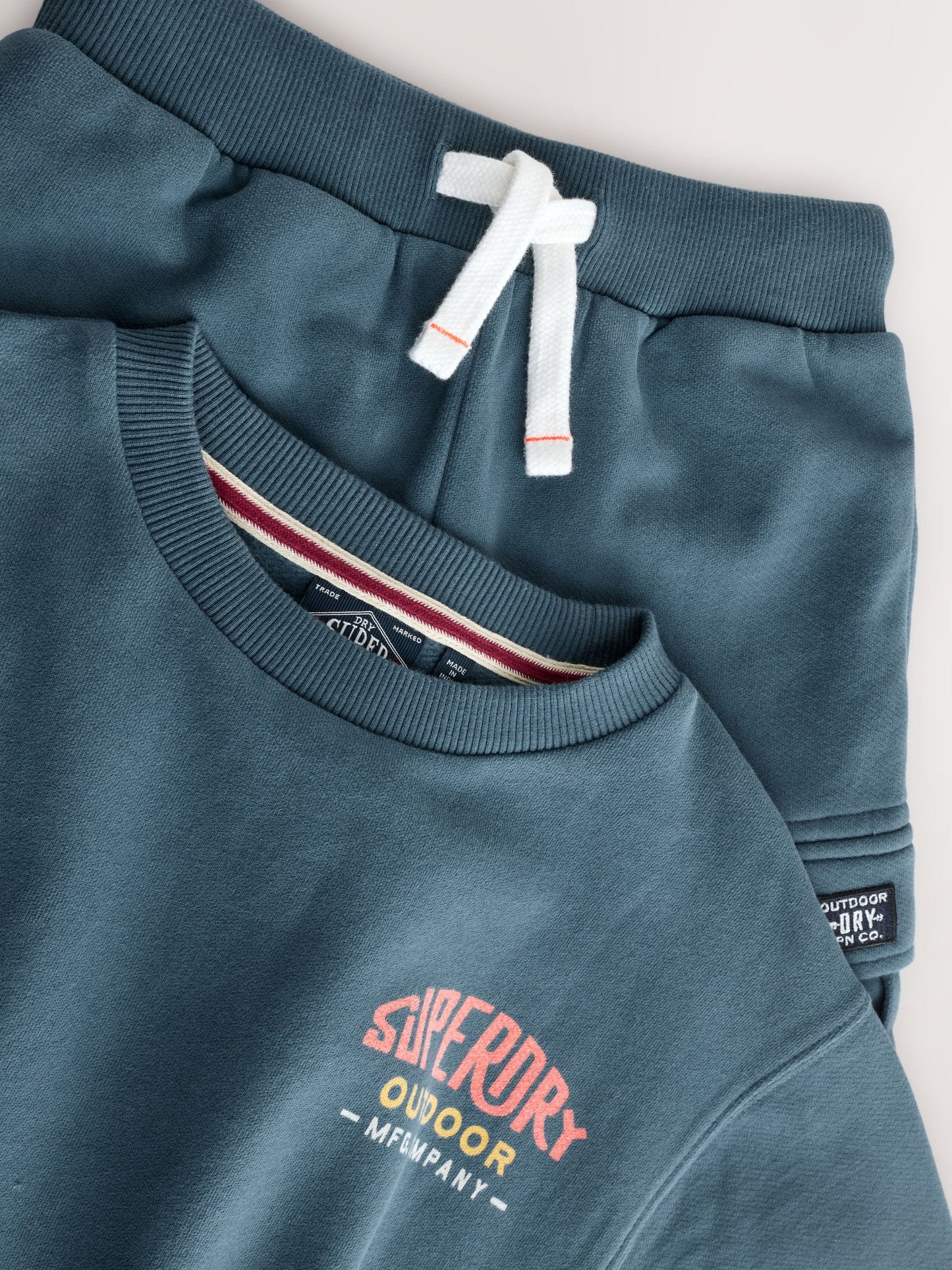 Superdry Blue Red Sweat Top & Joggers Set image 7