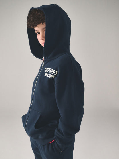 Superdry Navy White Sweat Top & Joggers Set image 3