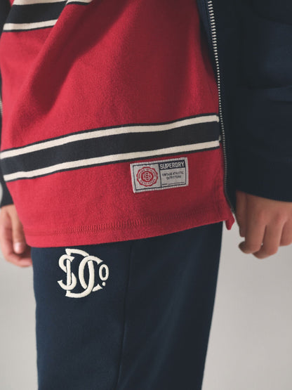 Superdry Navy White Sweat Top & Joggers Set image 4