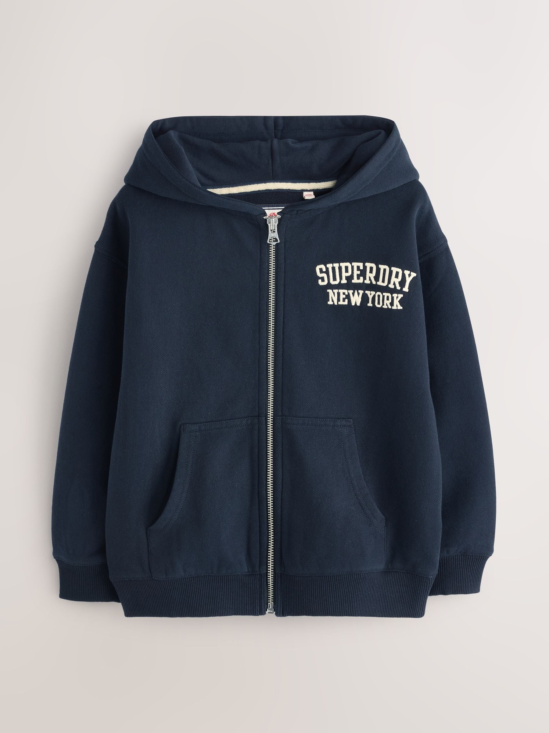 Superdry Navy White Sweat Top & Joggers Set image 6