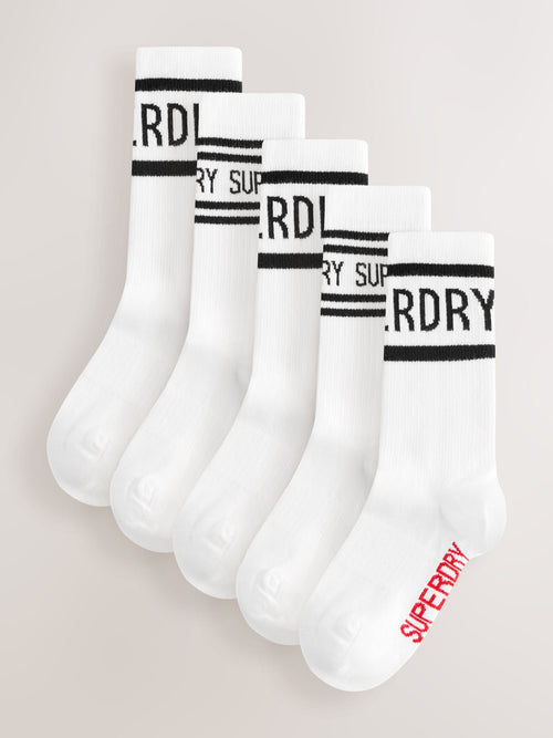 Superdry White Socks 5 Pack image 1