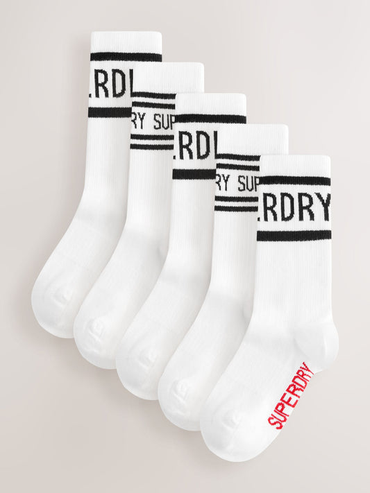 Superdry White Socks 5 Pack image 1