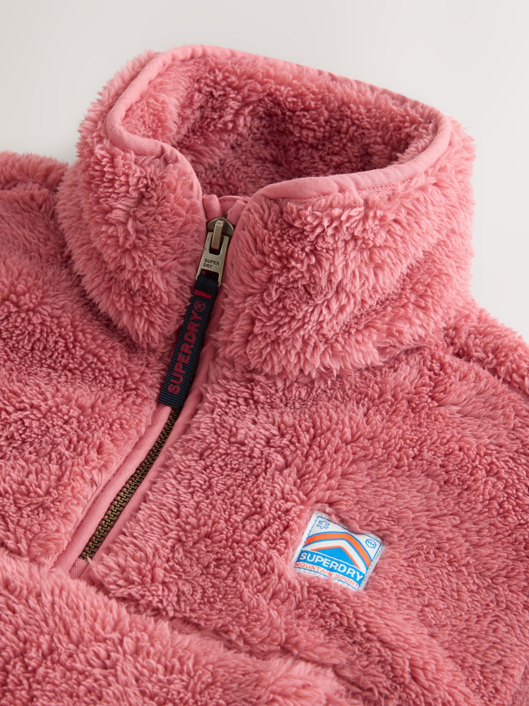 Dsiney Kidz - Superdry Pink Quarter Zip Fleece image 3