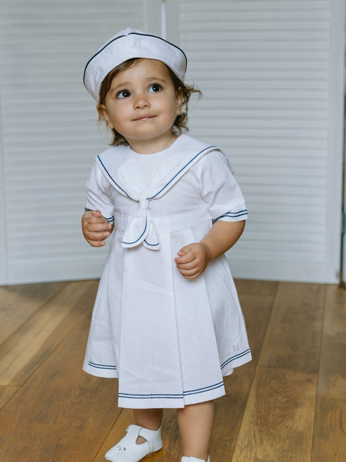 Emile Et Rose White Sailor Style Dress image 1