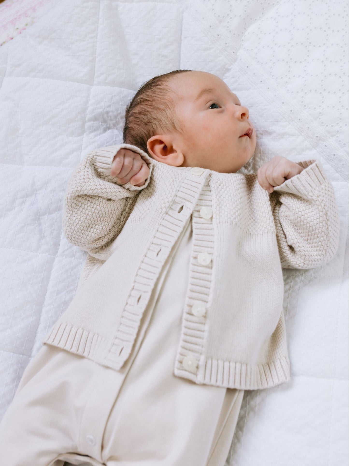 Dsiney Kidz - Emile Et Rose Natural True Knit Baby Cotton Cardigan image 1